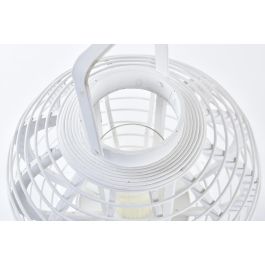 DKD Home Decor Portavelas Blanco Bambú Cristal 35 x 35 x 29 cm