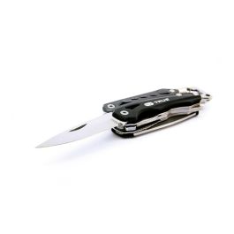 True Multiherramienta 9 en 1 con alicates, cuchillo, sierra, destornilladores y abrebotellas, acero inoxidable y aluminio aeronáutico True Multiherramienta 9 en 1 con alicates, cuchillo, sierra, destornilladores y abrebotellas, acero inoxidable y aluminio aeronáutico