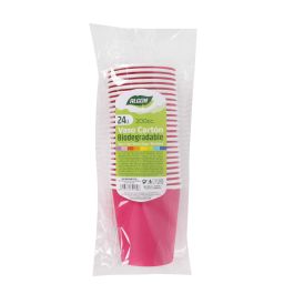 Set de 24 vasos de cartón fucsia 200 cc Algon (36 Cajas) Set de 24 vasos de cartón fucsia 200 cc Algon (36 Cajas)