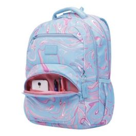 Totto Mochila Eco-Friendly Tracer 4 MA04TRC004-2210G-3JX Grande Estampado Verde y Rosa Botellas Recicladas 23L