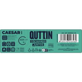 Quttin Cacerola con Tapa de Acero Inducción 24 cm / 4 L New Caesar (4 Unidades)