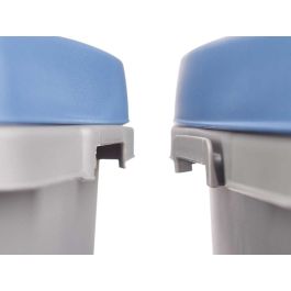 Papelera con sujeción bolsa 25L azul Stefanplast 24x51x39 cm (6 Unidades)