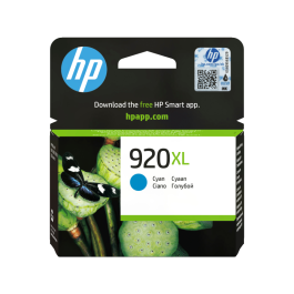 HP CD972AE Cartucho de Tinta Original 920XL Cian Alta Capacidad para Impresora Officejet, rinde 700 páginas Precio: 30.50000052. SKU: S5600453