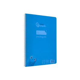 Liderpapel Cuaderno Espiral A4 Pautaguía Tapa Plástico 80 Hojas 90gr Cuadro Pautado 4mm Con Margen Color Azul