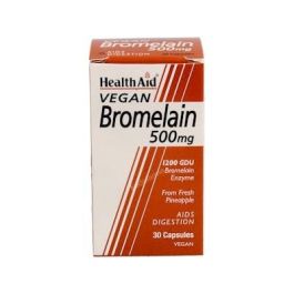 HEALTH AID Bromelina 500 mg 30 Cápsulas. Enzima natural de piña, apto para vegetarianos y veganos Precio: 19.8899998. SKU: B1JGPFNABC