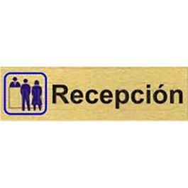 Placa Aluminio Oro 150X45 ''Recepcion'' Duver Precio: 3.69000027. SKU: B1FLJ84VM6