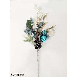 DKD Home Decor Rama de Navidad Moderna Decorativa Azul y Blanco de PVC y Metal, 75 cm Alto x 12 cm Ancho x 6 cm Largo, Pack de 6 Unidades Precio: 24.36456. SKU: B1J9B8BGE7