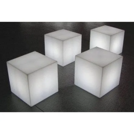 Lumisky Bombilla Cubo Blanco 40 cm E27 Polietileno Elegante Ambiente Cálido