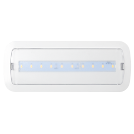 Luz de Emergencia LED Empotrable o Superficie, 200 lm, 5000K Blanco Frío, Permanente/No Permanente, 3h Autonomía L116MN-B
