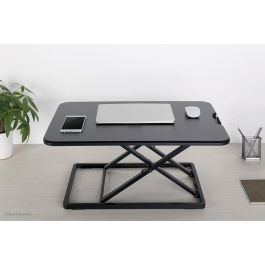 Neomounts NS-WS050BLACK Puesto de trabajo de pie/sentado de escritorio, soporte de monitor ergonómico negro, carga máxima 8 kg