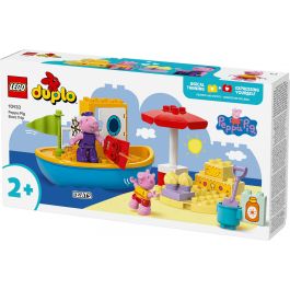 LEGO 10432 Duplo Peppa Pig Excursión en Barco con Abuelo Pig - Juguete de Construcción Acuático Flotante para Niños +2 Años