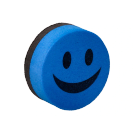 Liderpapel Borrador Magnético Pizarra Blanca Redondo 5 cm Diámetro Cara Sonriente Colores Surtidos