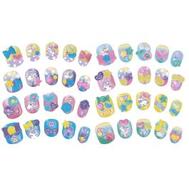 Aquabeads 35051 Kit Diseño de Uñas Unicornio Nail Studio con Uñas y Decoraciones para 40 Diseños, Mesa de Trabajo, Pinzas y Accesorios para +4 Años