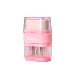 Liderpapel Goma de Borrar Rectangular con Protector Plástico y Sacapuntas 2 Usos Colores Surtidos