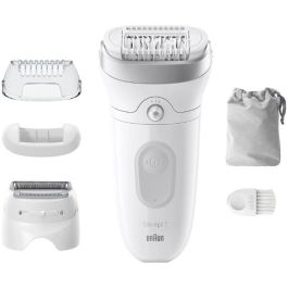 Braun Silk-epil 7-041 Epiladora Eléctrica MicroGrip Recargable Húmedo y Seco para Axilas y Bikini con Accesorios