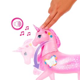 Barbie Jcp78 Unicornio con Luces y Sonidos para Niños +3 años, Galopa, Brilla y Deslumbra con Música