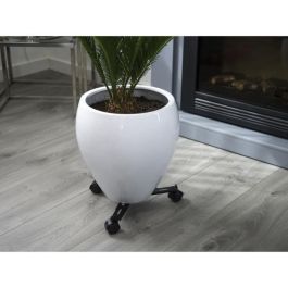 NATURE Estantería enrollable para plantas extensibles - Metal negro - H6 x 27/37 x 27/37 cm NATURE Estantería enrollable para plantas extensibles - Metal negro - H6 x 27/37 x 27/37 cm