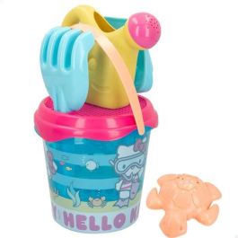 Hello Kitty Set Cubo de Playa 18 cm con Pala, Rastrillo, Regadera y Molde en Red