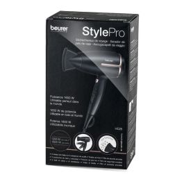 Beurer HC-25 Secador de Viaje 1.600 W con Función Iónica Plegable para Pelo Sedoso