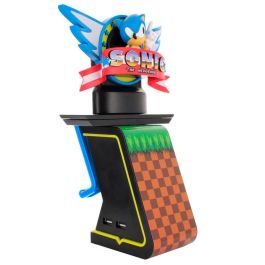 Cable Guy Soporte sujeción Classic Sonic - Sonic The Hedgehog 20cm para mandos PS5/Xbox y móviles, 2 puntos carga USB