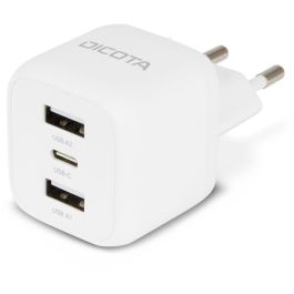 DICOTA D32069 Cargador de pared GaN 32W con 3 puertos (2 USB-A, 1 USB-C) para portátil y smartphone, negro