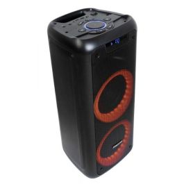 Fonestar Altavoz Portátil Inalámbrico Party-Duo 100W Bluetooth Karaoke Luces LED USB FM 2 Woofers 6'' Batería 6h