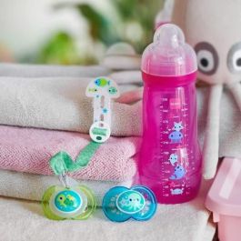 Biberón MAM Easy Active 2a edad coloreado 330 ml Girl Teat Flow X Biberón MAM Easy Active 2a edad coloreado 330 ml Girl Teat Flow X