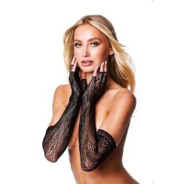 Guantes Baci Lingerie Fingerless Lace Opera Negro Guantes Baci Lingerie Fingerless Lace Opera Negro