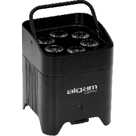 ALGAMLIGHT EVENT PAR 612 HEX IP Foco Profesional LED 6x12W RGBWA+UV, IP65 con Batería y W-DMX para Eventos Interiores/Exteriores