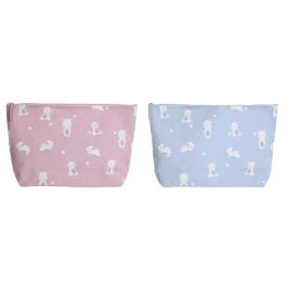 Neceser Baby DKD Home Decor Rosa Azul 8 x 21 x 33 cm (2 Unidades)