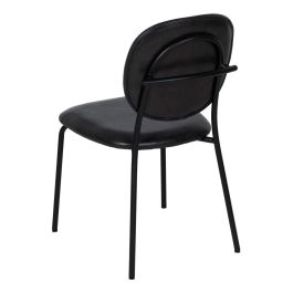 Silla Negro Pu/Metal Salón 48 X 53 X 84 cm