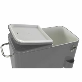 Nevera DKD Home Decor Con ruedas Gris Gris oscuro Acero Polipropileno 56 L 74 x 43 x 80 cm (74 x 43 x 80 cm)
