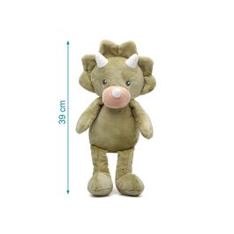 KioKids Peluche Dinosaurio Suave y Blandito para Bebés +0 Meses Color Verde. Regalo Ideal de Poliéster, Ligero y Fácil de Transportar.