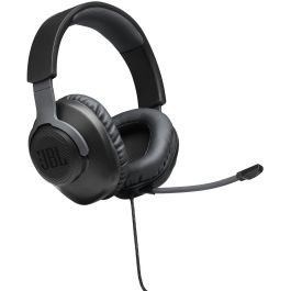 JBL Harman Quantum 100 Auriculares Gaming Over-Ear con Micrófono Extraíble, Sonido Envolvente, Negro