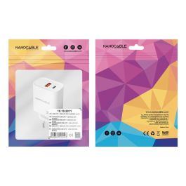 NANOCABLE CARGADOR USB-C/PD + USB-A/QC 30W BLANCO