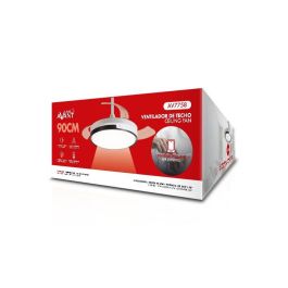 AVANT Ventilador de Techo 36 pulgadas con Aspas Retráctiles, Motor 30W, LED 36W, 3 Temperaturas y Control por App