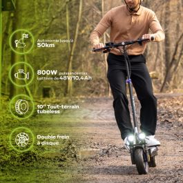 Urbanglide ECROSS ONE Patinete Eléctrico URB1745795518161 800W, Ruedas 10", Autonomía 50 km, Velocidad Máx. 25 km/h