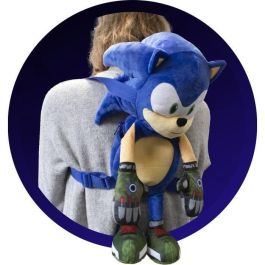Lansay LAN3181860665510 Mochila de Peluche de Sonic para Niños