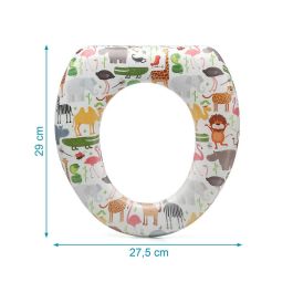 KioKids Reductor WC Asiento de Inodoro Acolchado 'Selva' para Niños +12 Meses - Cómodo, Higiénico, Resistente, Multicolor