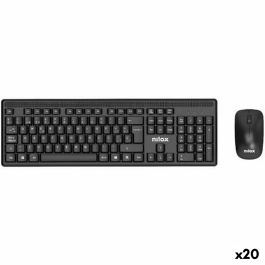 Teclado y Ratón Nilox Negro Qwerty Español (20 Unidades) Teclado y Ratón Nilox Negro Qwerty Español (20 Unidades)