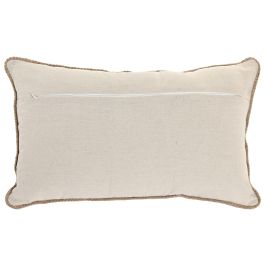 DKD Home Decor Cojín Boho Algodón Yute Blanco Verde 50 x 30 cm (2 Unidades)