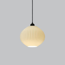 Lámpara Colgante Idali Blanco/Florón Negro/Cable Negro, Compatible con Bombillas LED E27