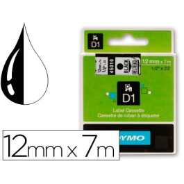 Dymo Cinta D1 45010 Etiquetas Estándar Negro Sobre Transparente 12mm x 7m Poliéster Autoadhesiva Rotuladora Labelmanager Precio: 16.89000038. SKU: BIXS0720500