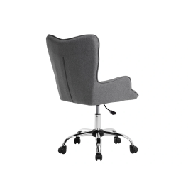 Q-connect Silla de Escritorio Mes Sina Base Metálica, Ruedas Premium, Altura Max 960 mm, Color Gris