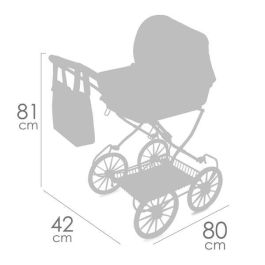 Coche de muñeca plegable para muñecas de hasta 48 cm verona 42x80x81 cm Coche de muñeca plegable para muñecas de hasta 48 cm verona 42x80x81 cm