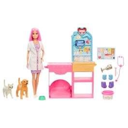 Barbie Muñeca Barbie Y Su Clínica Veterinaria JFX93 Mattel para Niños +3 Años