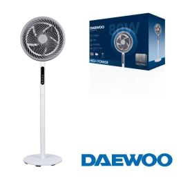 Daewoo Ventilador de Alta Velocidad de 25 cm (10 pulgadas), 80 W con Base Redonda y Mando a Distancia Precio: 45.3024. SKU: B195XAT2WM