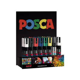 POSCA Expositor Marcador PC-5M-3D Surtido - 36 Unidades (6 Blancos, 5 Negros, 5 Plateados, 5 Rojos, 5 Verdes, 5 Amarillos, 5 Azules) Precio: 87.68999954. SKU: B1KP5JPB3S