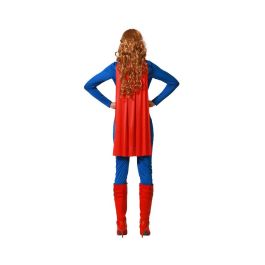 Disfraz de Superhéroe Mujer Adulto Rojo - Traje de Carnaval Manga Larga con Capa Disfraz de Superhéroe Mujer Adulto Rojo - Traje de Carnaval Manga Larga con Capa