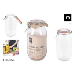 La Mediterranea Tarro Hermético de Vidrio con Cierre Clip, 2000 ml (6 Unidades) Precio: 23.50000048. SKU: B1GFNEPGRG
